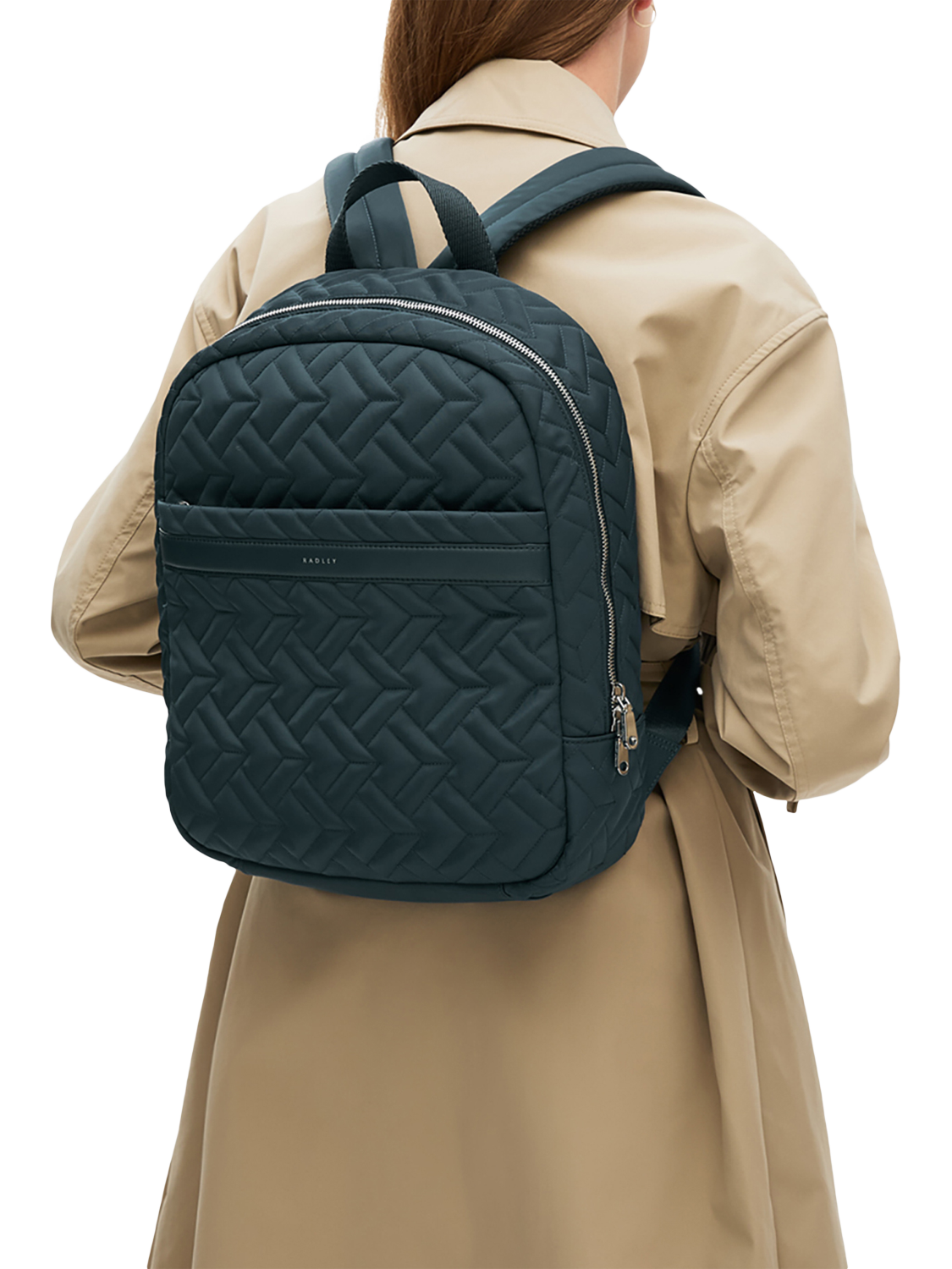 Product image 5 of 5, which shows Radley Holland Park Quilted Medium Zip-Around Backpack, Green