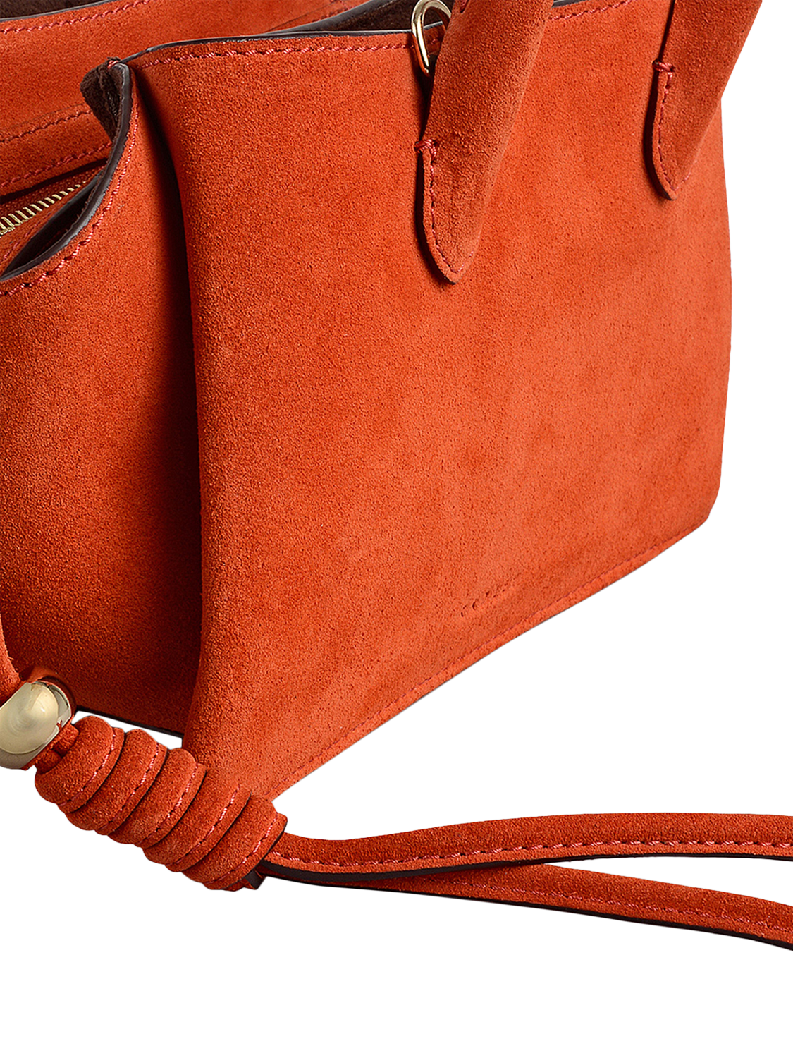 Product image 5 of 6, which shows Radley The Romilly Suede Small Grab Bag, Flame
