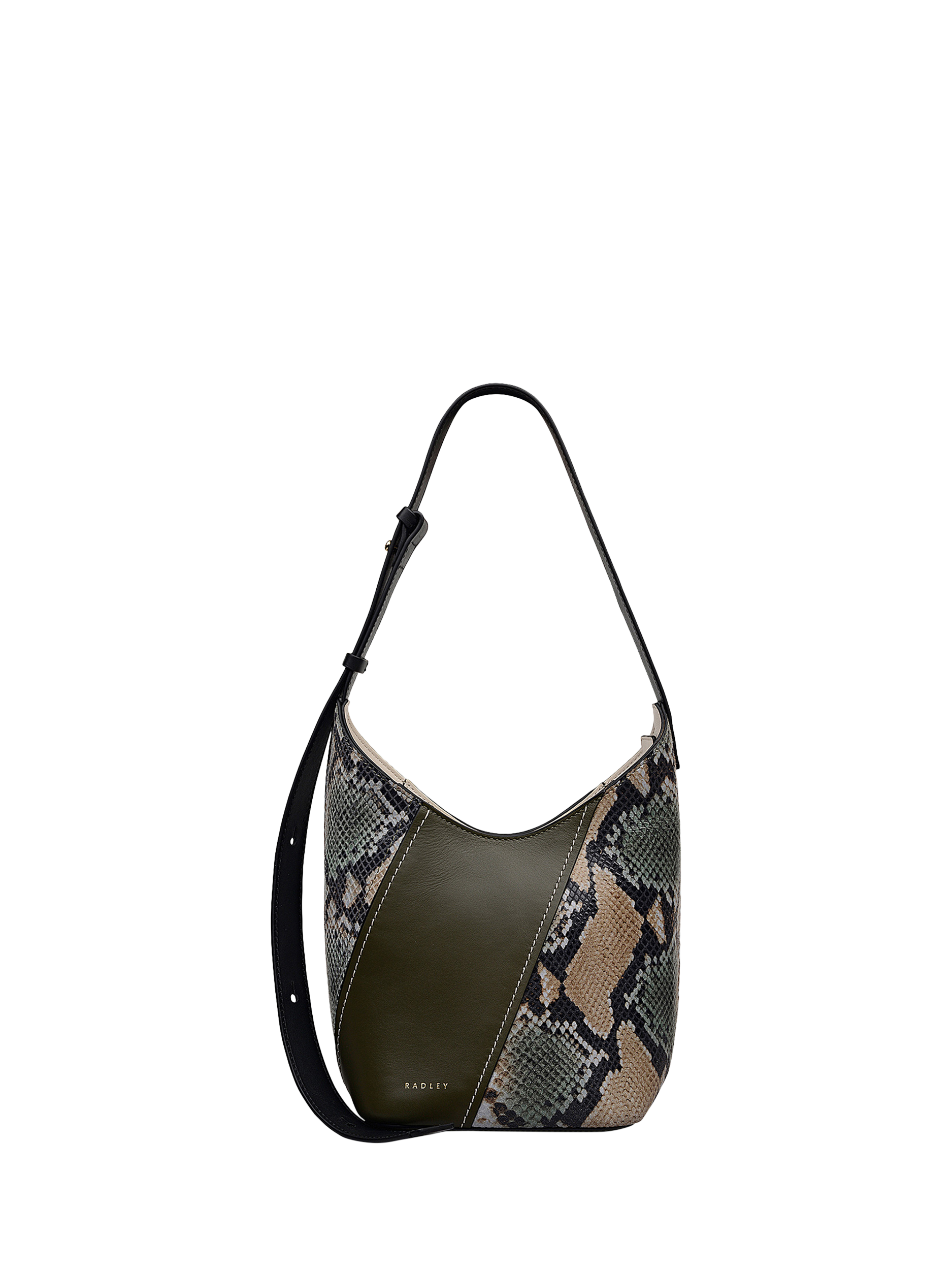 Product image 1 of 6, which shows Radley Beaton Close Leather Hobo Bag, Pine Needle