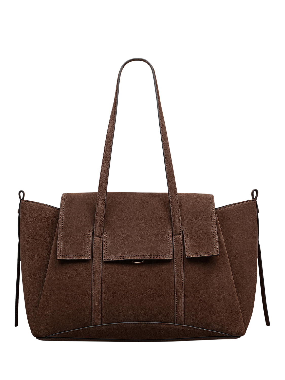 Product image 1 of 5, which shows Radley The Chancery Suede Shoulder Bag, Coffee