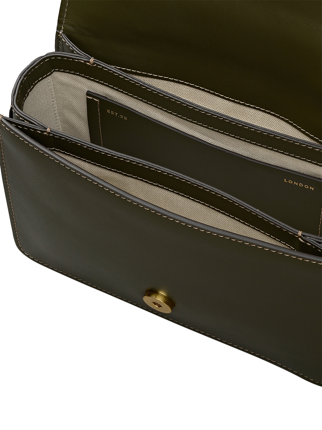 Product image 3 of 8, which shows Radley The Belsize Small Shoulder Bag, Pine Needle