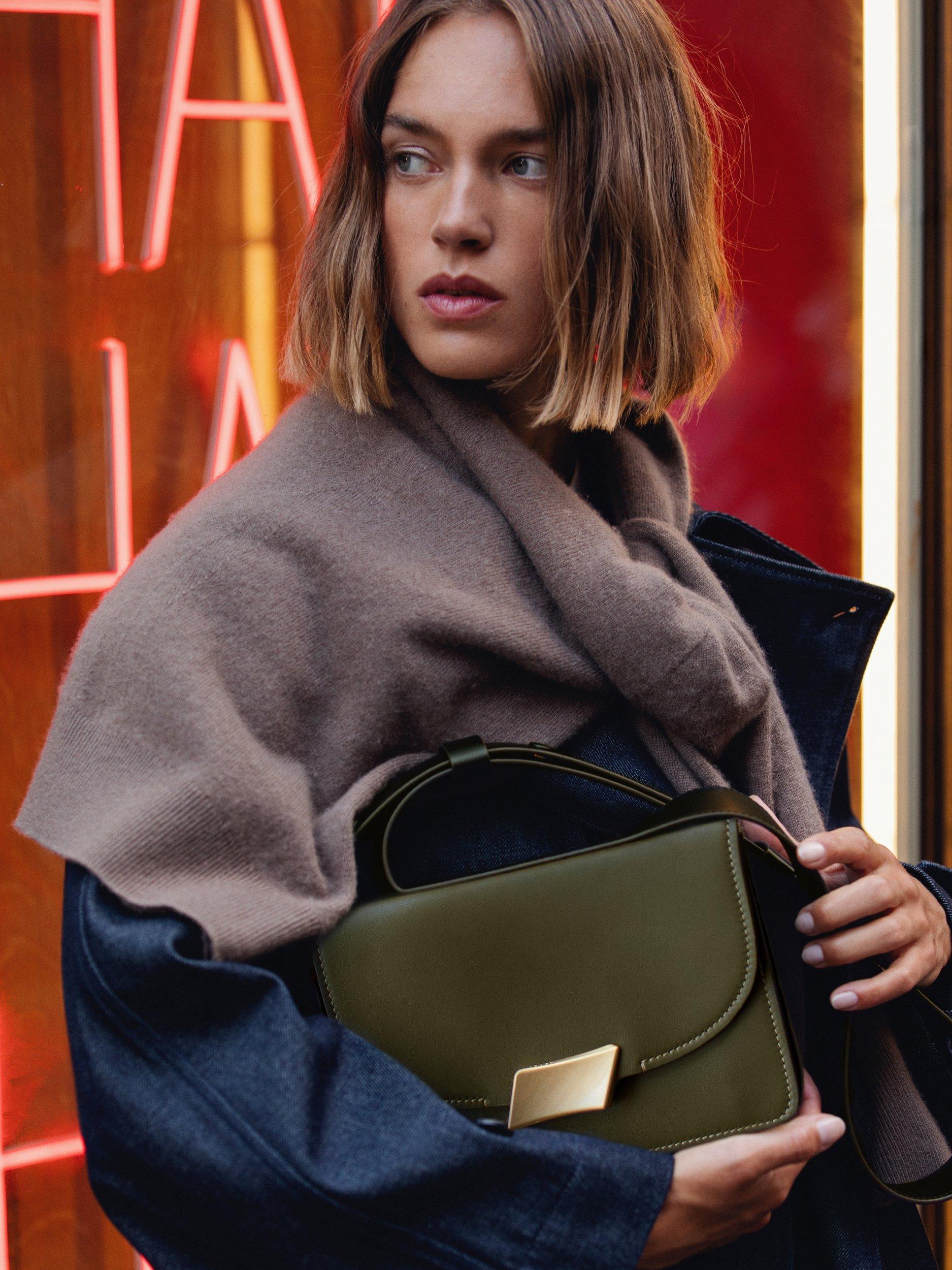 Product image 8 of 8, which shows Radley The Belsize Small Shoulder Bag, Pine Needle