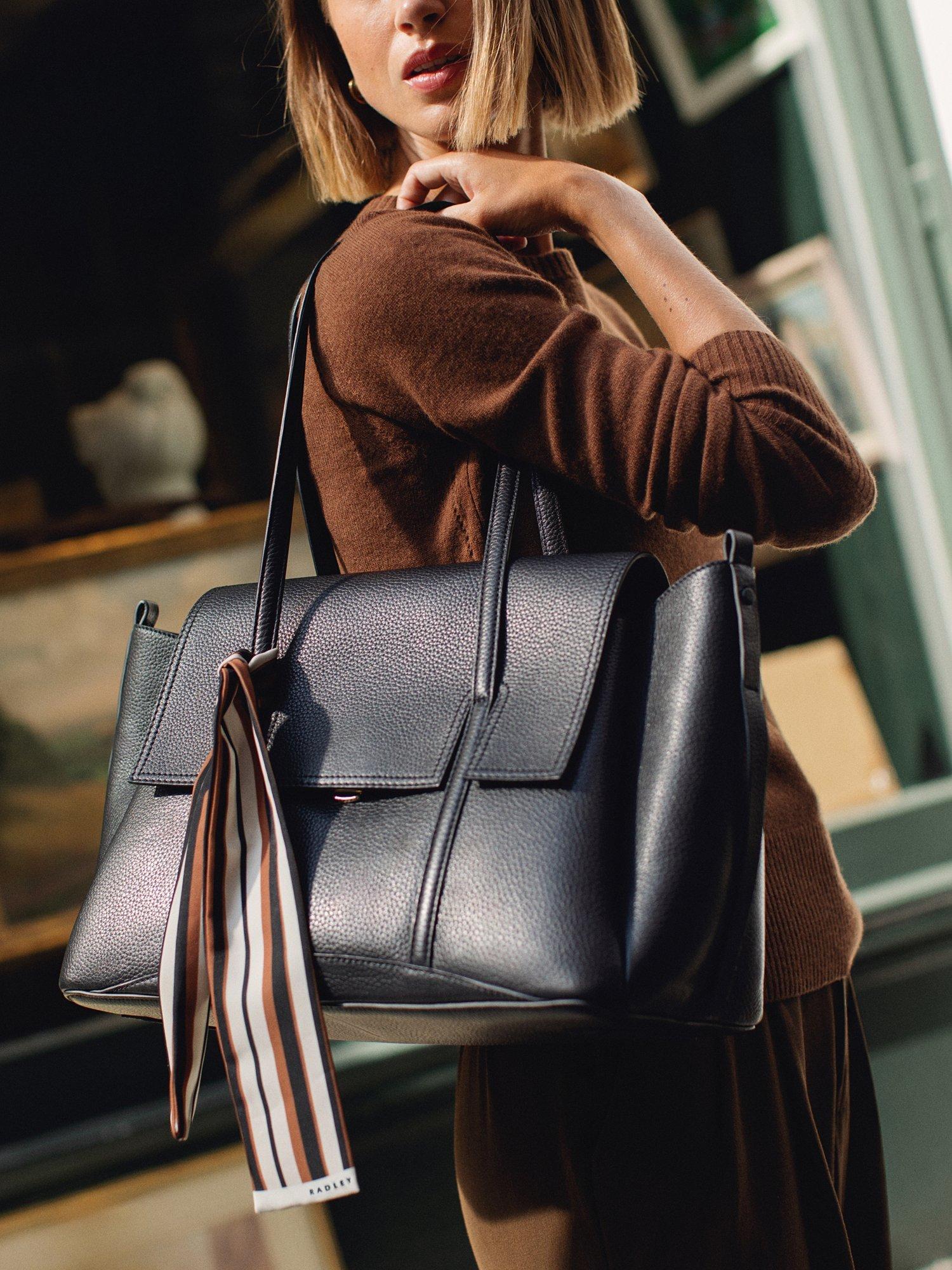 Product image 5 of 5, which shows Radley The Chancery Leather Medium Shoulder Bag, Black
