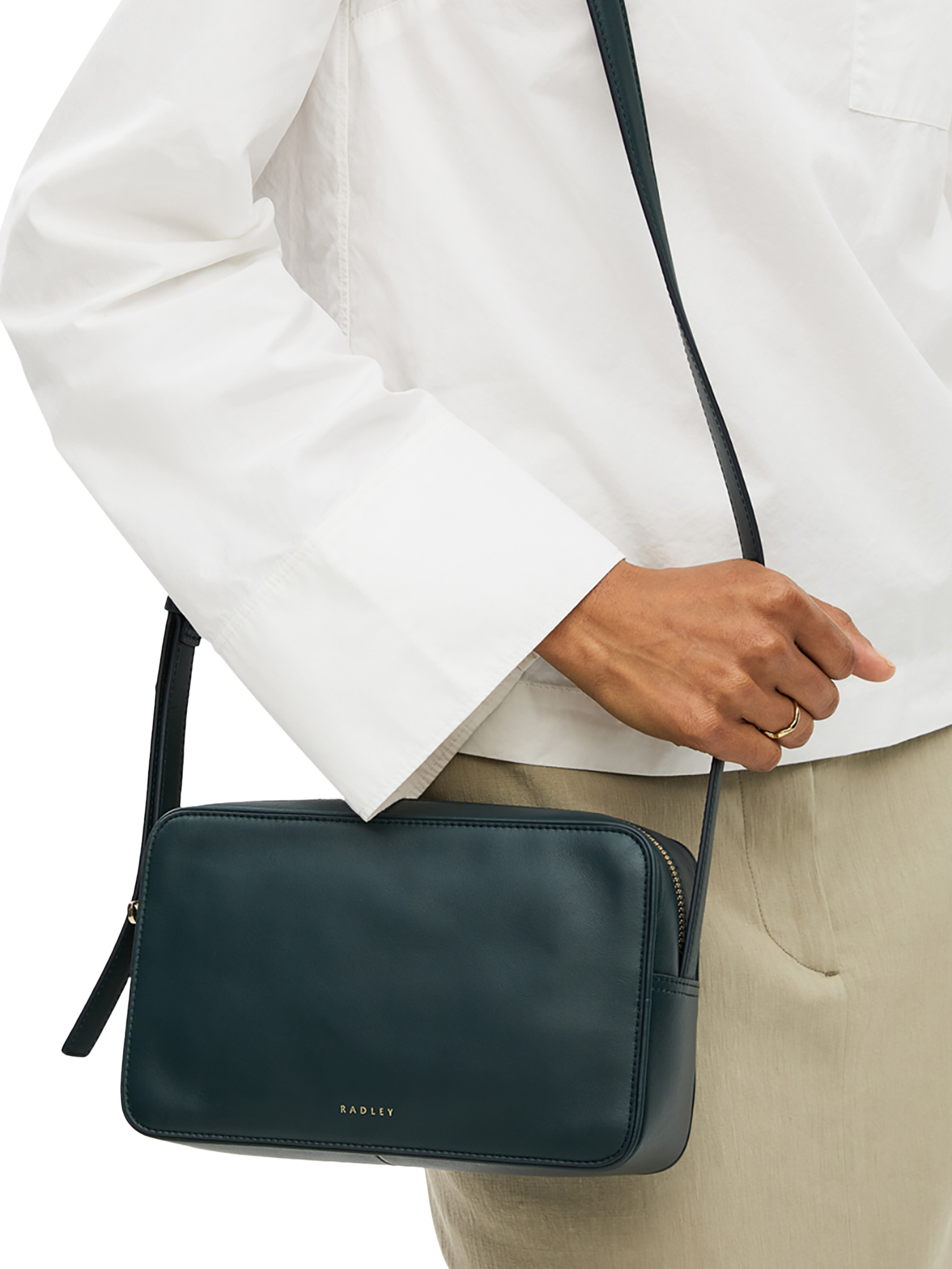 Product image 6 of 6, which shows Radley Duchess Close Small Crossbody Bag, Teal