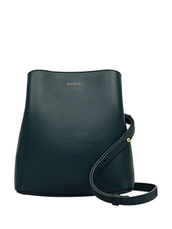 Radley Dukes Place Compartment Leather Crossbody Bag, Green, Teal