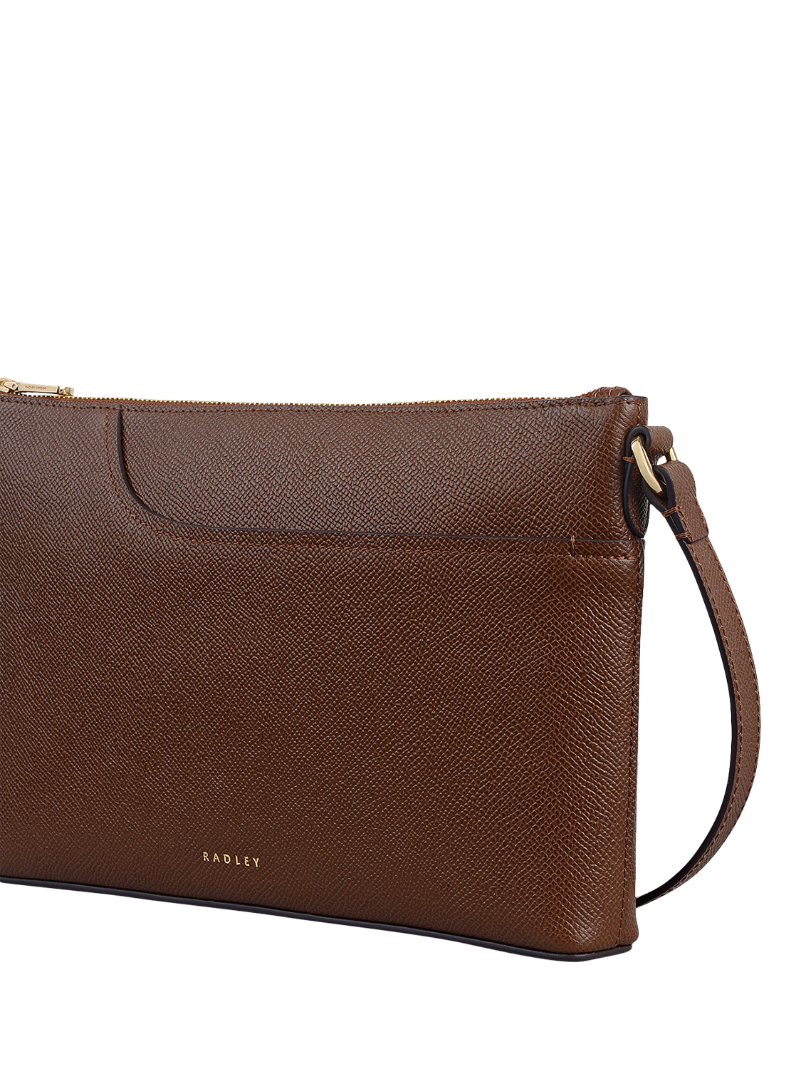 Product image 4 of 5, which shows Radley Pockets Textured Medium Zip-Top Crossbody Bag, Brown