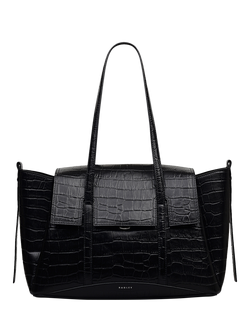 Radley The Chancery Faux Croc Medium Shoulder Bag, Black