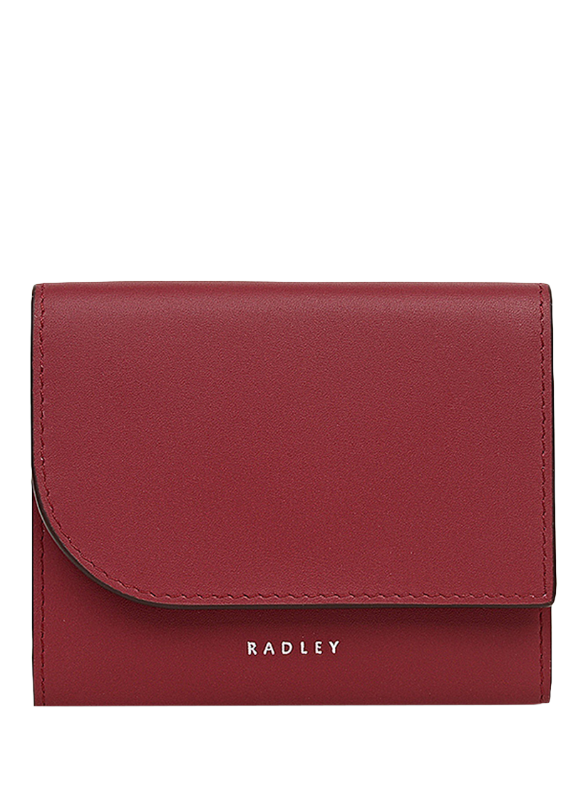 Product image 1 of 4, which shows Radley Pockets Tri Fold Leather Purse, Red