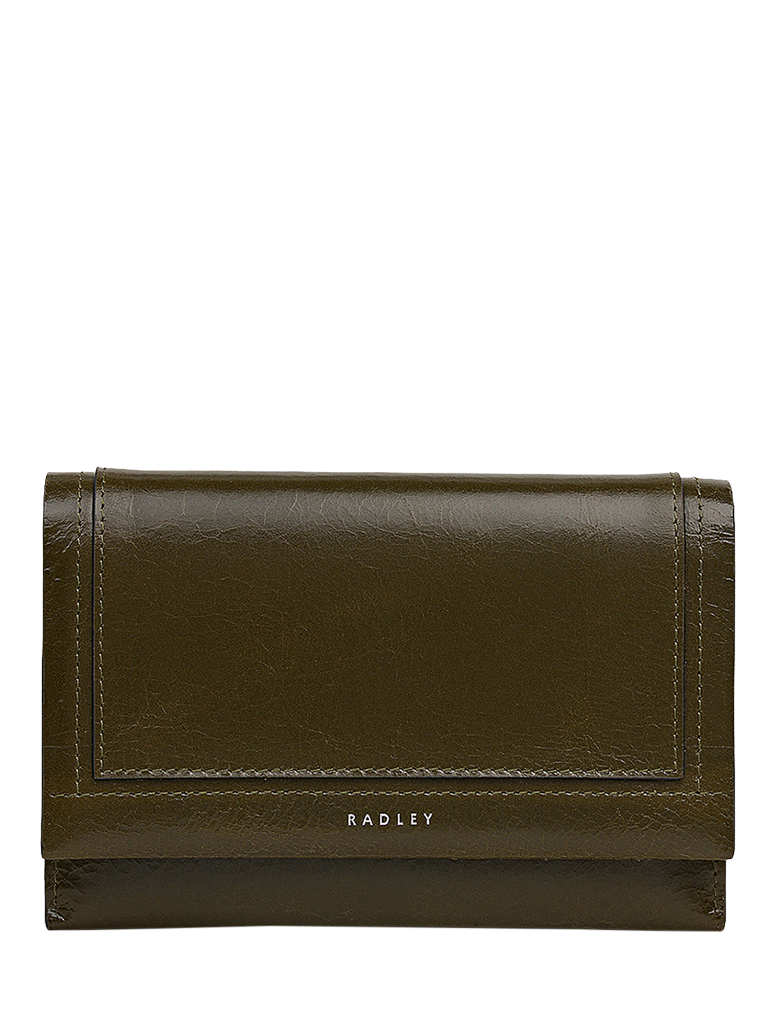 Product image 1 of 3, which shows Radley Oak Street Leather Purse, Pine Needle