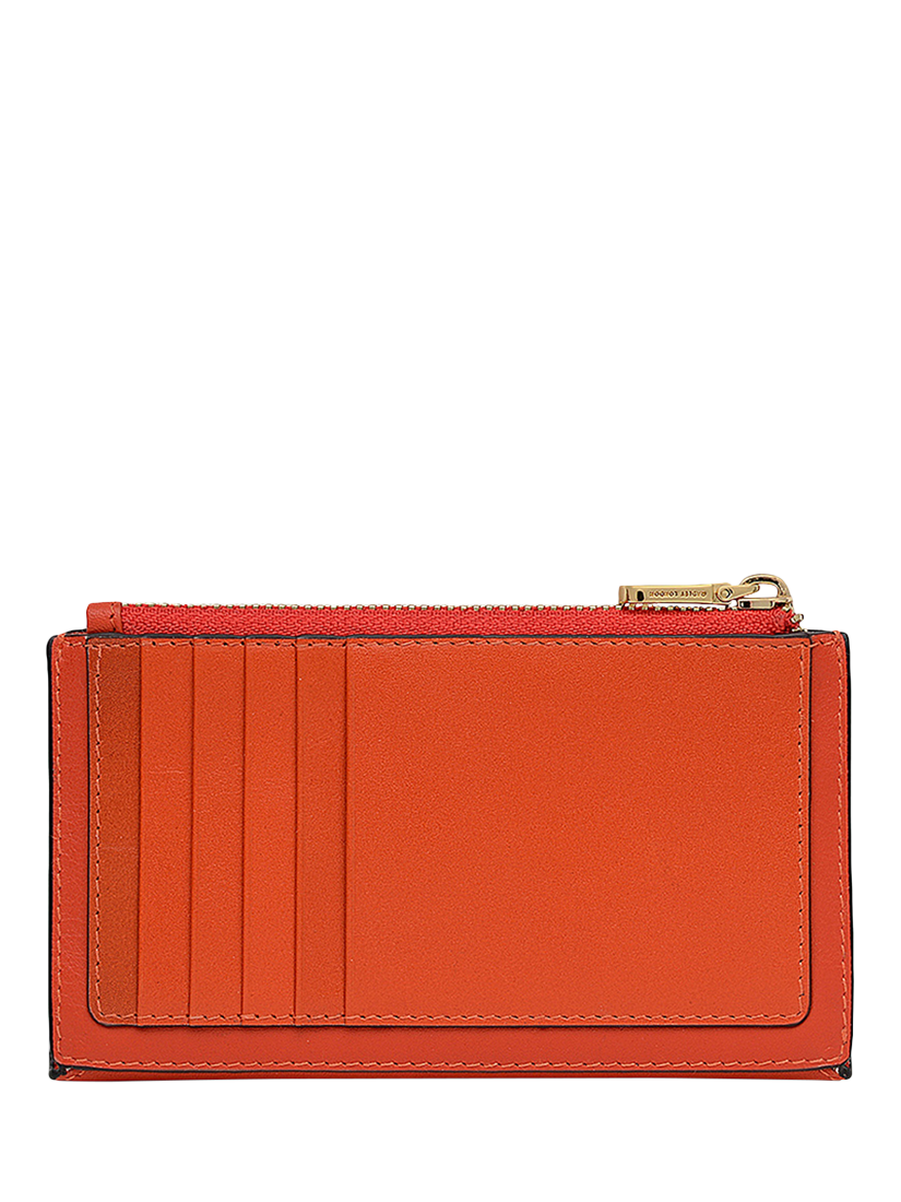 Product image 2 of 4, which shows Radley Coin Street Leather Medium Zip-Top Purse, Flame