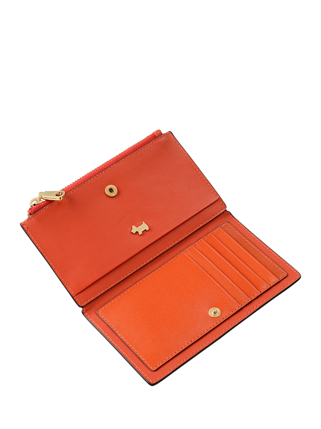 Product image 3 of 4, which shows Radley Coin Street Leather Medium Zip-Top Purse, Flame
