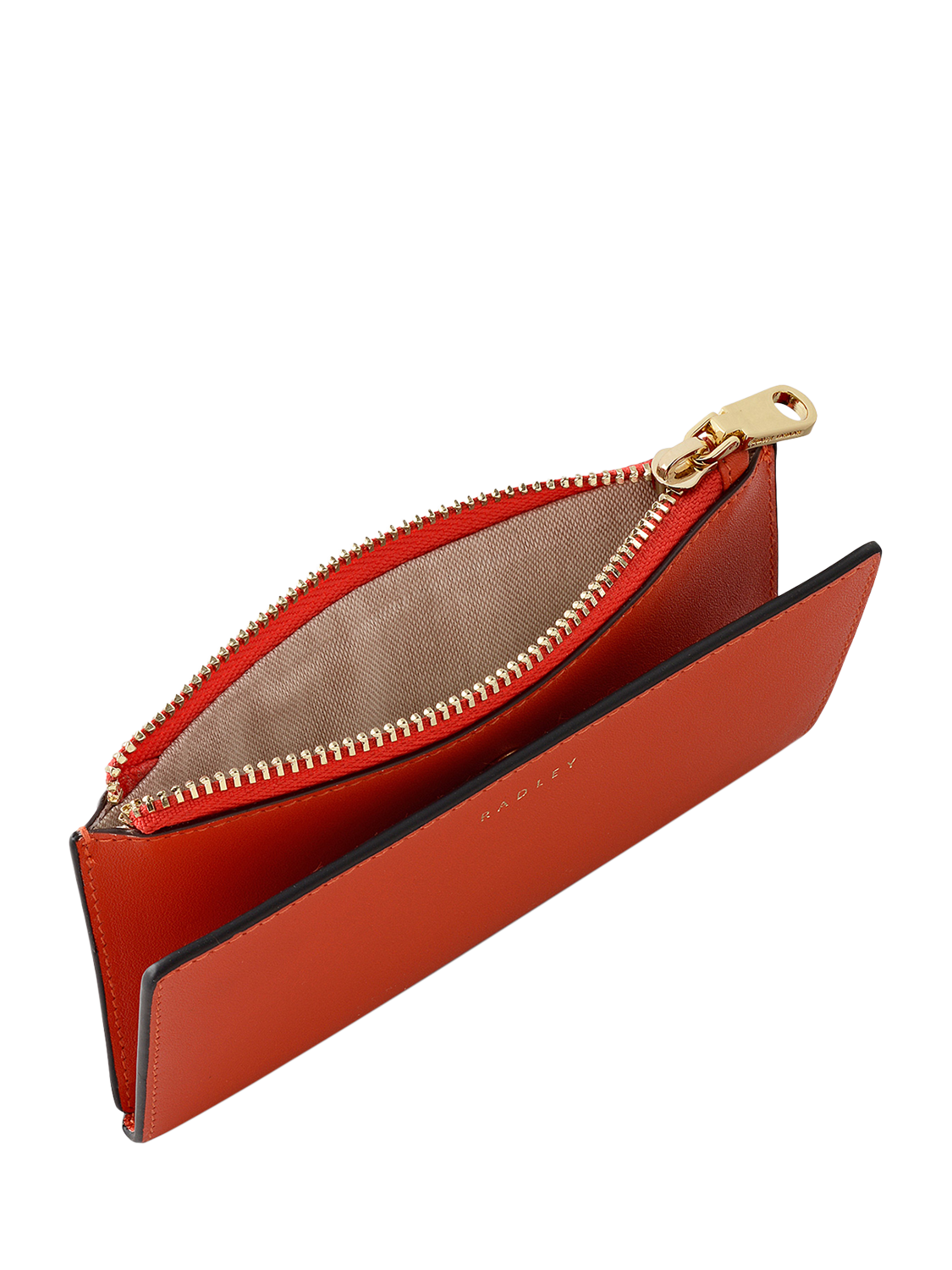 Product image 4 of 4, which shows Radley Coin Street Leather Medium Zip-Top Purse, Flame