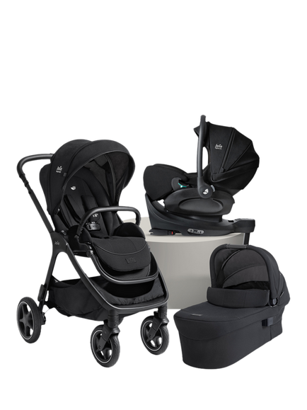 Joie Baby Finiti Pushchair, Ramble XL Carrycot, i-Level Pro Car Seat, and i-Base Encore Travel Ready Bundle, Eclipse, Eclipse
