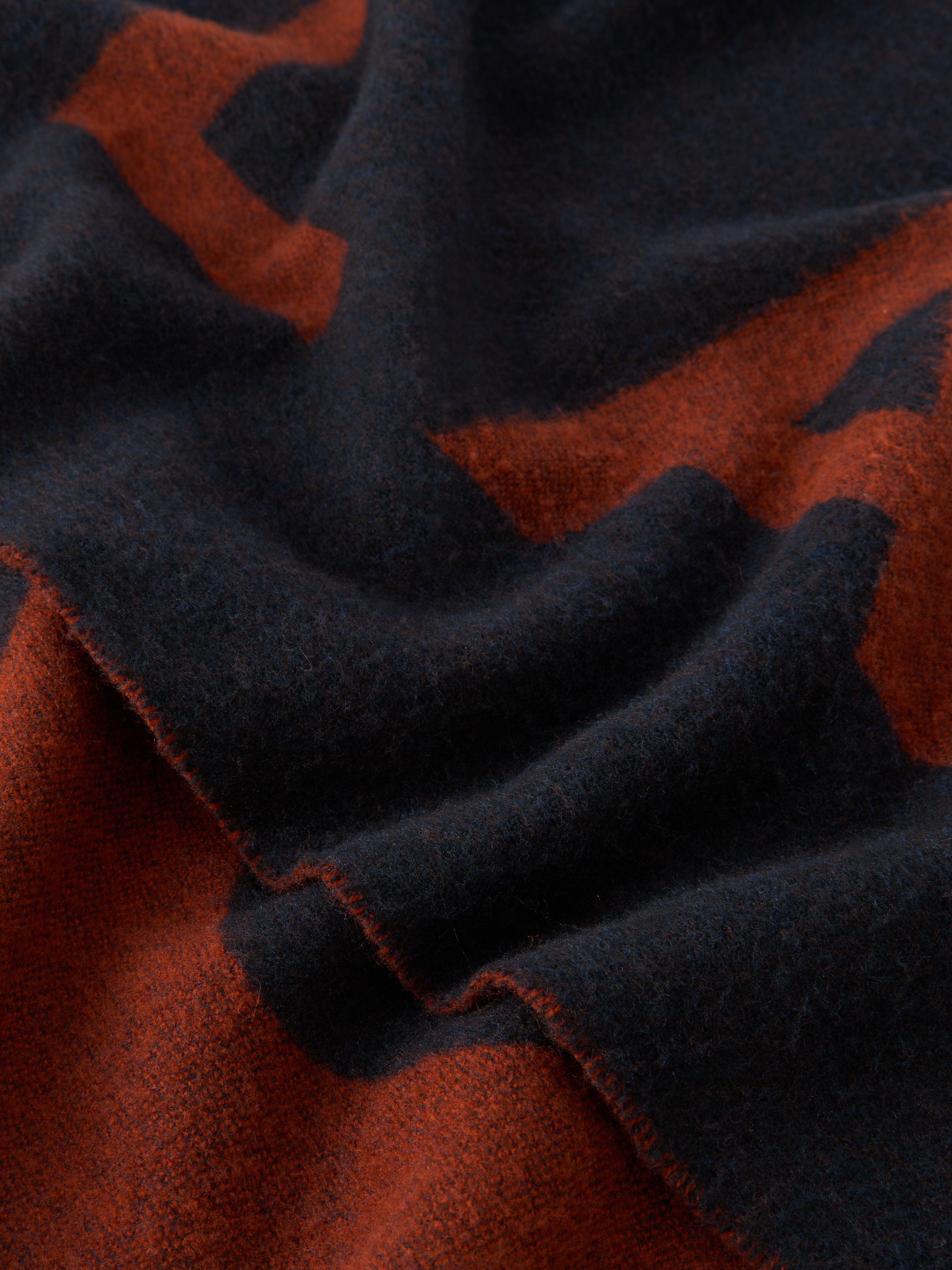 Product image 3 of 5, which shows John Lewis x LABRUM Large Logo Wool Scarf, Navy
