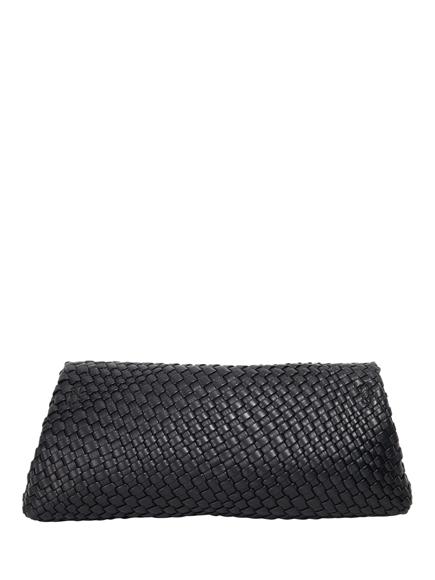 Product image 3 of 5, which shows Dune Encourage Woven Clutch Bag, Black