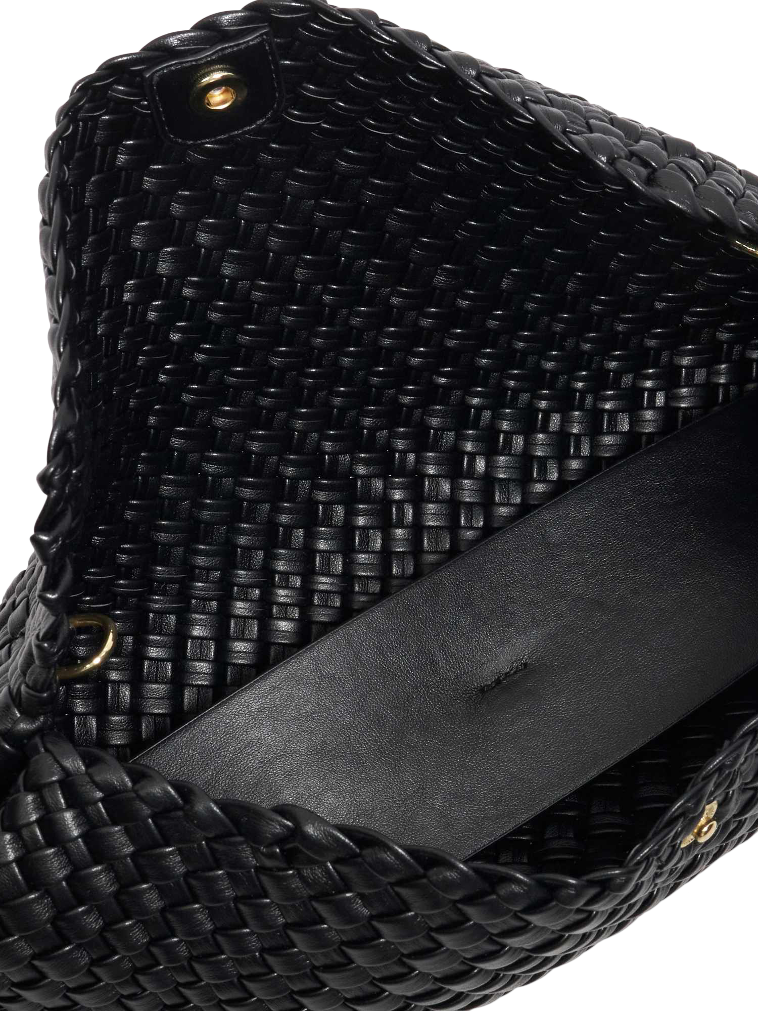 Product image 4 of 5, which shows Dune Encourage Woven Clutch Bag, Black