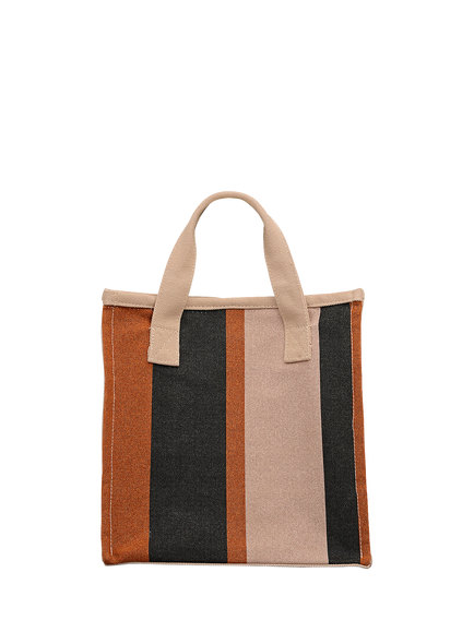Radley Striped Canvas Boxy Grab Bag, Snow - view 2, Snow