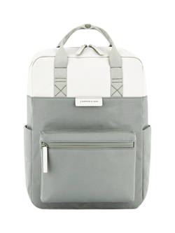 Kapten & Son Bergen Pro Water Resistant Backpack, Green + Light Beige