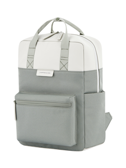 Kapten & Son Bergen Pro Water Resistant Backpack - view 2, Green + Light Beige