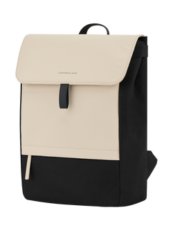 Kapten & Son Fyn Water Resistant Backpack - view 2, Beige + Black