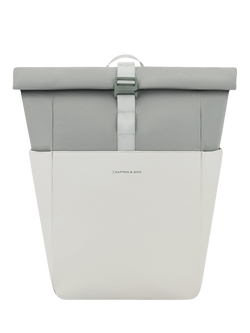 Kapten & Son Lund Basic Water Repellent Backpack, Green + Light Beige, Green + Light Beige