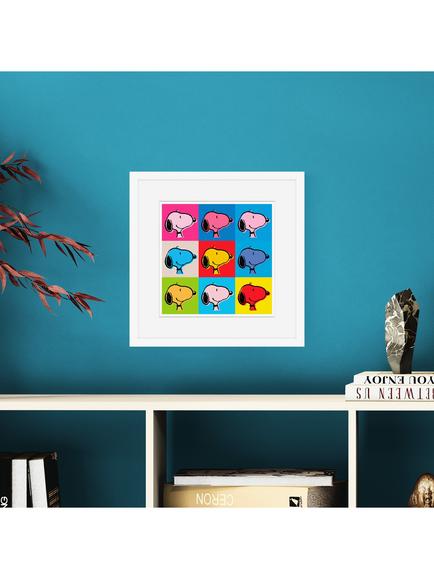 John Lewis Peanuts 'Snoopy Warhol' Framed Print, 32 x 32cm, Multi - view 2, Multi