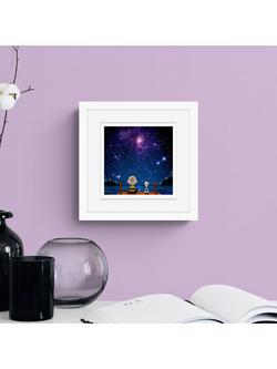 John Lewis Peanuts 'Snoopy & Charlie Stargazing' Framed Print, 22 x 22cm - view 2, Multi
