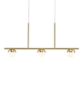 Nordlux Contina 3 Glass Dome Lamp Pendant Ceiling Light, Metallic Brass