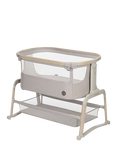 Maxi-Cosi Iora Air Bedside Crib, Tori Bedsheets, Minla Plus Highchair & Cassia Baby Swing, Beige