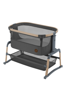 Maxi-Cosi Iora Air Bedside Crib, Tori Bedsheets, Minla Plus Highchair & Kori Beyond Nany Rocker, Graphite - view 2, Graphite