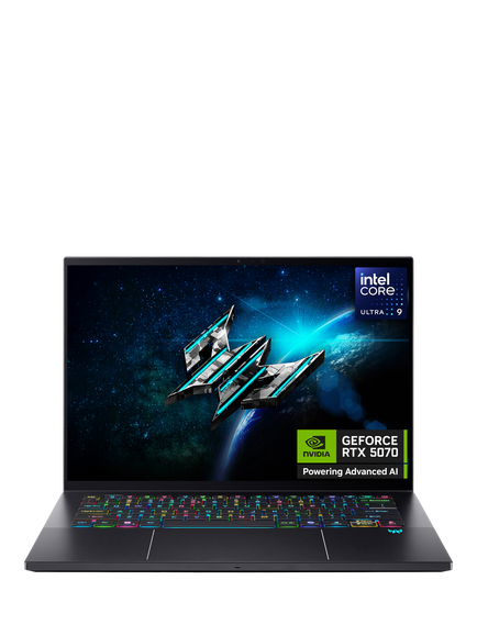 Acer Predator Triton 14 AI Gaming Laptop, Intel Core Ultra 9 Processor, 32GB RAM, 2TB SSD, RTX 5070, 14.5” 2.8K OLED Touchscreen, Black, Black