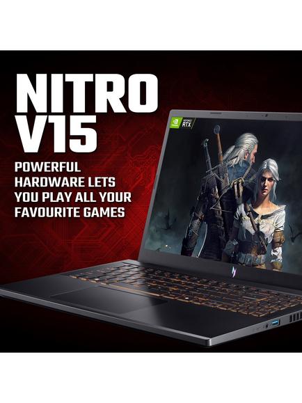 Acer Nitro V15 Gaming Laptop, Intel Core i5 Processor, 16GB RAM, 512GB SSD, RTX 4050, 15.6” Full HD, Black - view 2, Black