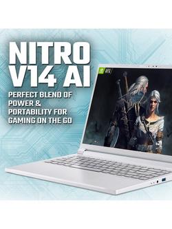 Acer Nitro V14 Gaming Laptop, AMD Ryzen AI 7 Processor, 32GB RAM, 1TB SSD, RTX 5060, 14.5” WQXGA, White - view 2, White