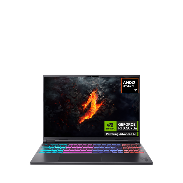 Acer Nitro 16S AI Gaming Laptop, AMD Ryzen AI 7 Processor, 32GB RAM, 1TB SSD, RTX 5070 Ti, 16” WQXGA, Black