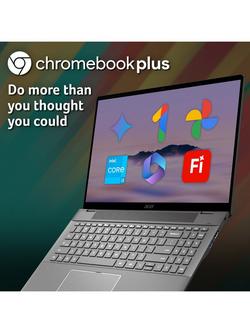 Acer Chromebook Plus 516 Laptop, Intel Core i3 Processor, 8GB RAM, 128GB SSD, 16” WUXGA, Iron - view 2, Iron