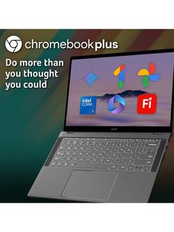 Acer Chromebook Plus 514 Laptop, Intel Core 5 Processor, 8GB RAM, 512GB SSD, 14” WUXGA, Iron - view 2, Iron