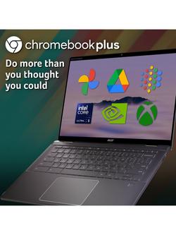 Acer Chromebook Plus Spin 714 Convertible Laptop, Intel Core Ultra 5 Processor, 8GB RAM, 512GB SSD, 14” WUXGA, Iron - view 2, Iron