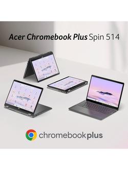 Acer Chromebook Plus Spin 514 Convertible Laptop, Intel Core i5 Processor, 8GB RAM, 256GB SSD, 14” WUXGA, Iron - view 2, Iron