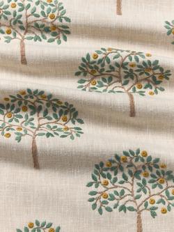 John Lewis Orchard Trees Furnishing Fabric, Orange/Natural - view 2, Orange/Natural