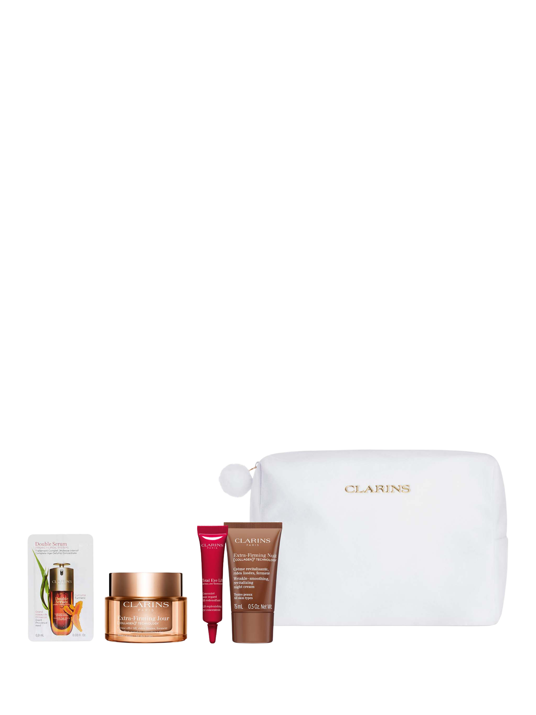 Product image 2 of 5, which shows Clarins Extra-Firming Collection Skincare Gift Set