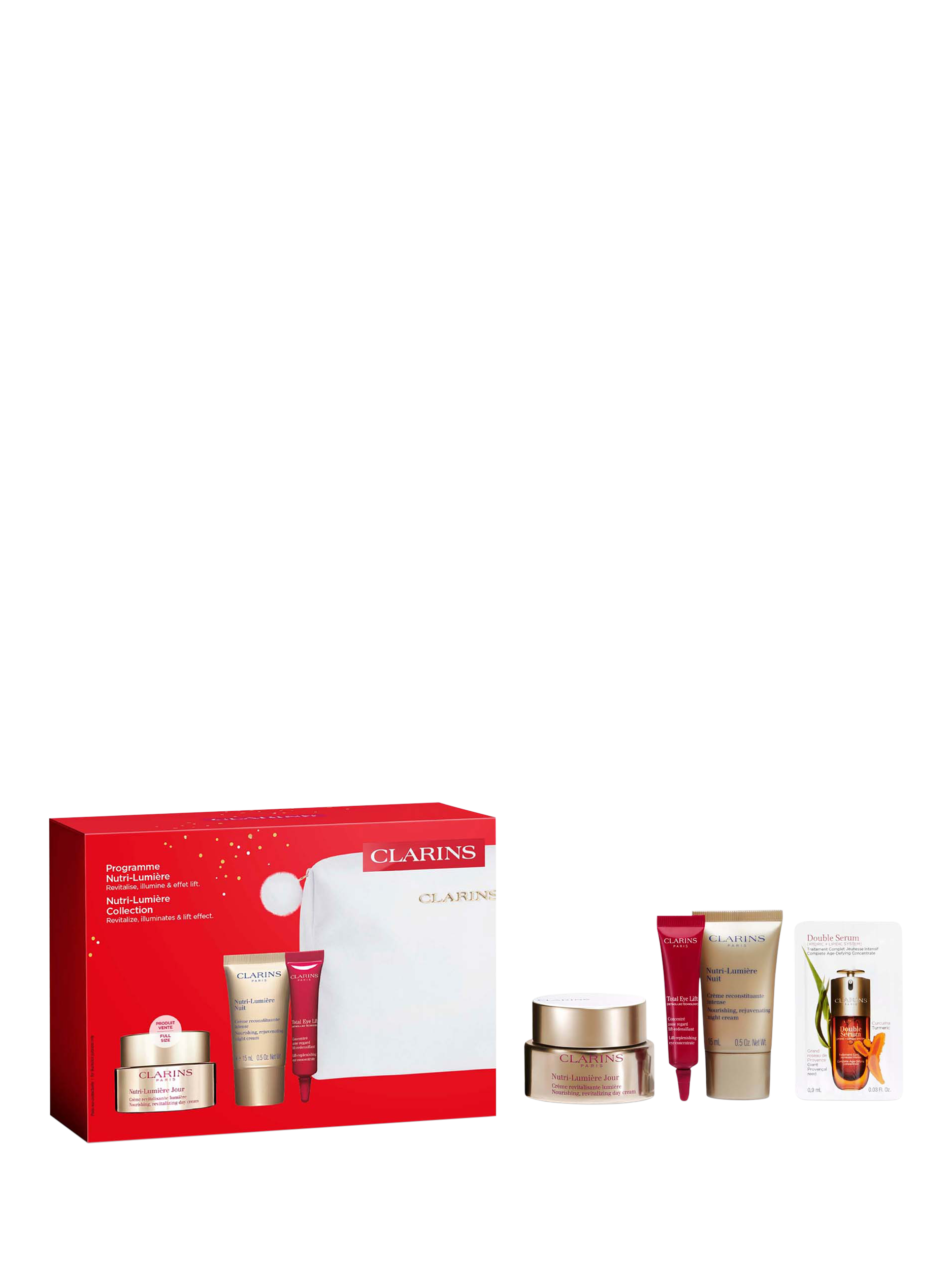 Product image 3 of 5, which shows Clarins Nutri-Lumière Collection Skincare Gift Set