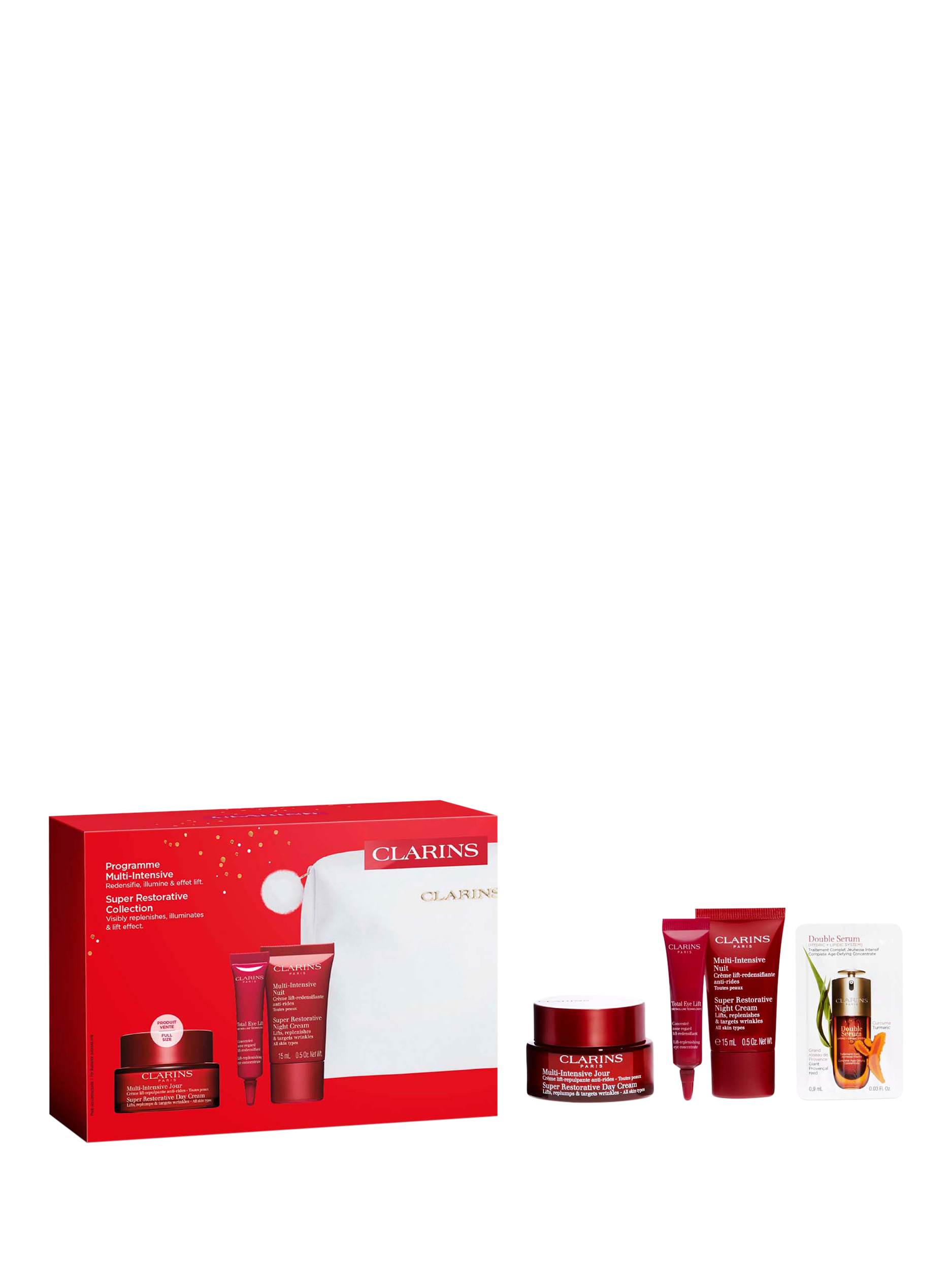 Product image 3 of 5, which shows Clarins Super Restorative Collection Skincare Gift Set