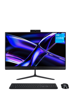 Acer Aspire C24-B All-in-One Desktop PC, Intel Core i3 Processor, 8GB RAM, 512GB SSD, 23.8" Full HD, Black, Black