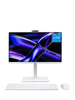 Acer Aspire C24-A All-in-One Desktop PC, Intel Core i5 Processor, 8GB RAM, 1TB SSD, 23.8" Full HD, White, White