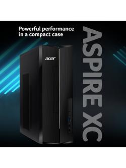 Acer Aspire XC-1710 Desktop PC, Intel Core i3 Processor, 8GB RAM, 512GB SSD, Black - view 2, Black