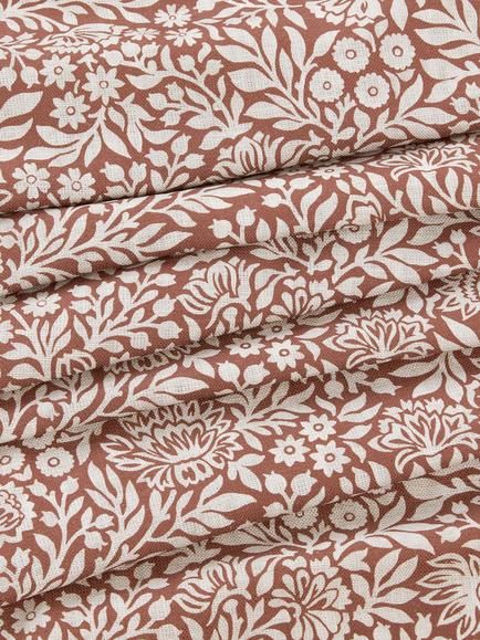 John Lewis Hidcote Print Furnishing Fabric - view 2, Auburn