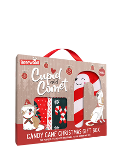 Rosewood Dog Candy Cane Christmas Gift Box, Medium, Multi