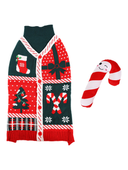 Rosewood Dog Candy Cane Christmas Gift Box, Medium - view 2, Multi