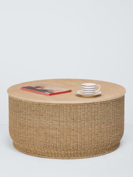 John Lewis Dune Woven Coffee Table, Natural - view 2, Natural