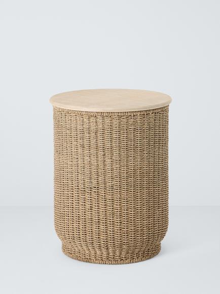 John Lewis Dune Woven Side Table, Natural, Natural